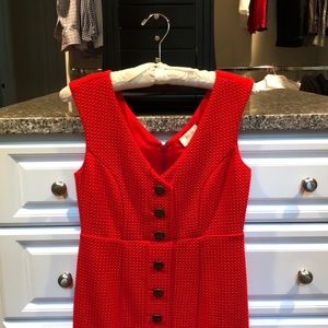 Fun red dress with buttons!